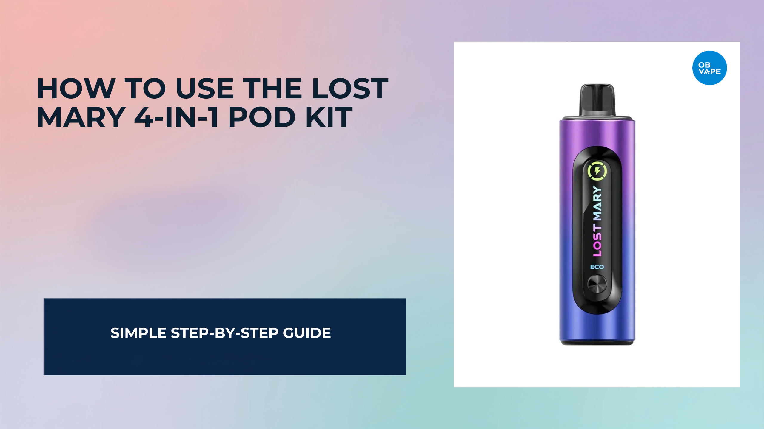 lost mary vape how to use the 4-in-1 Pod Kit – Semi-Disposable for Irish Vapers Sabor:Hielo de fresa Full Spec Vape Juice Breeze Prime Edition Disposable