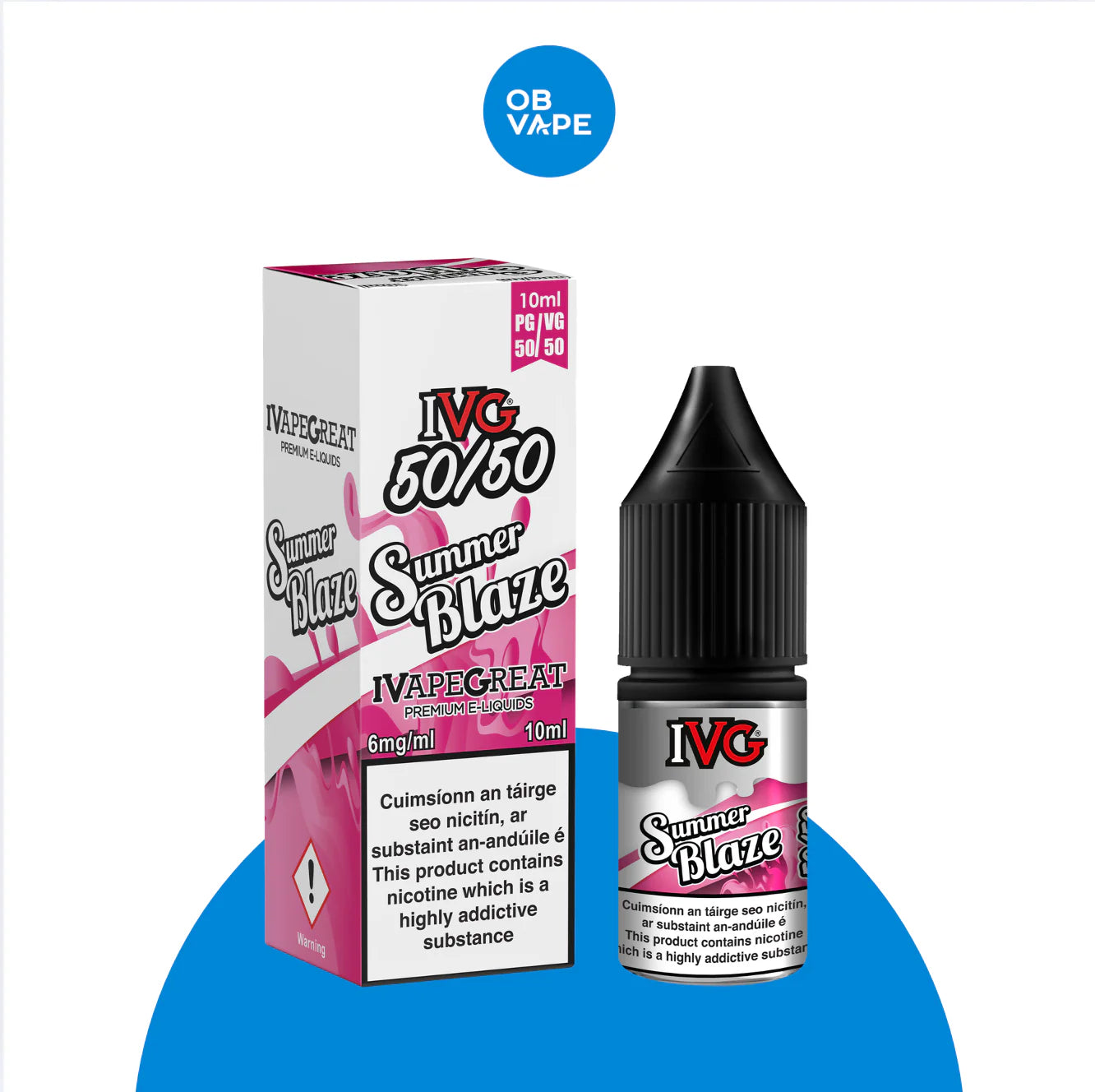 IVG 50/50 Summer Blaze Ireland | 50/50 E-Liquid | OB Vape | OB Vape Ireland