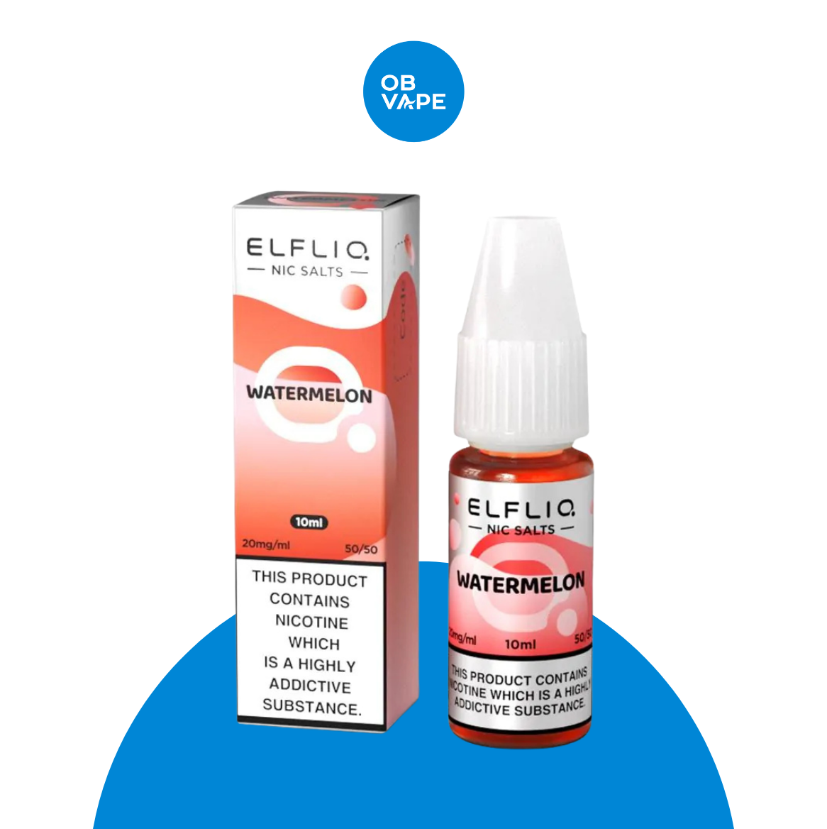 Watermelon Elfliq Elf Bar Salt Ireland | Nic Salt E-Liquid | OB Vape