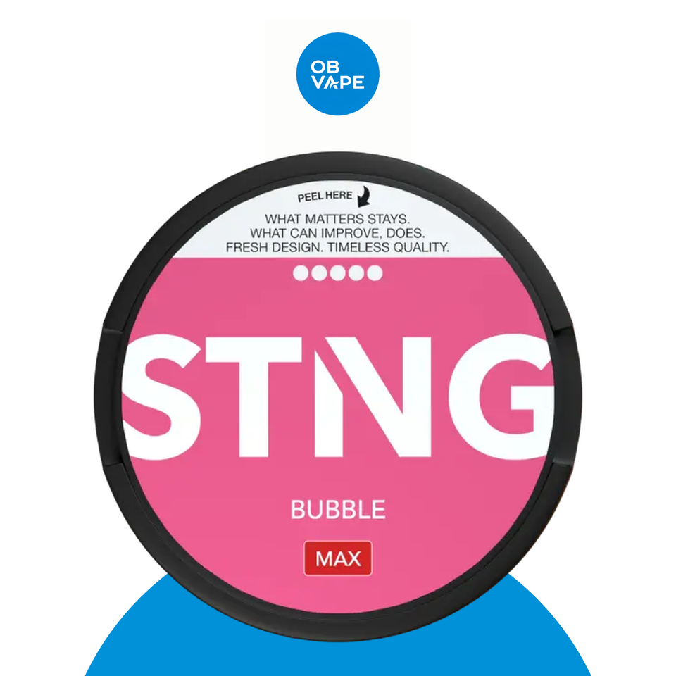 STNG Bubble MAX nicotine pouches - 27.5mg per pouch at OB Vape Ireland