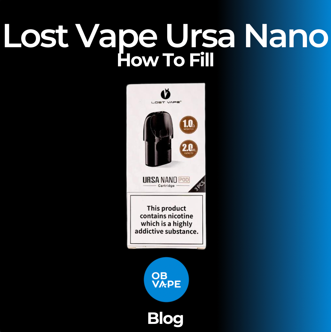 How To Fill Lost Vape Ursa Nano Pod