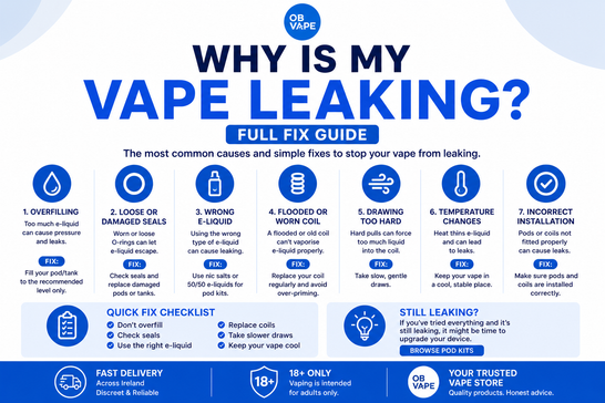 Why Is My Vape Leaking? (Full Fix Guide)