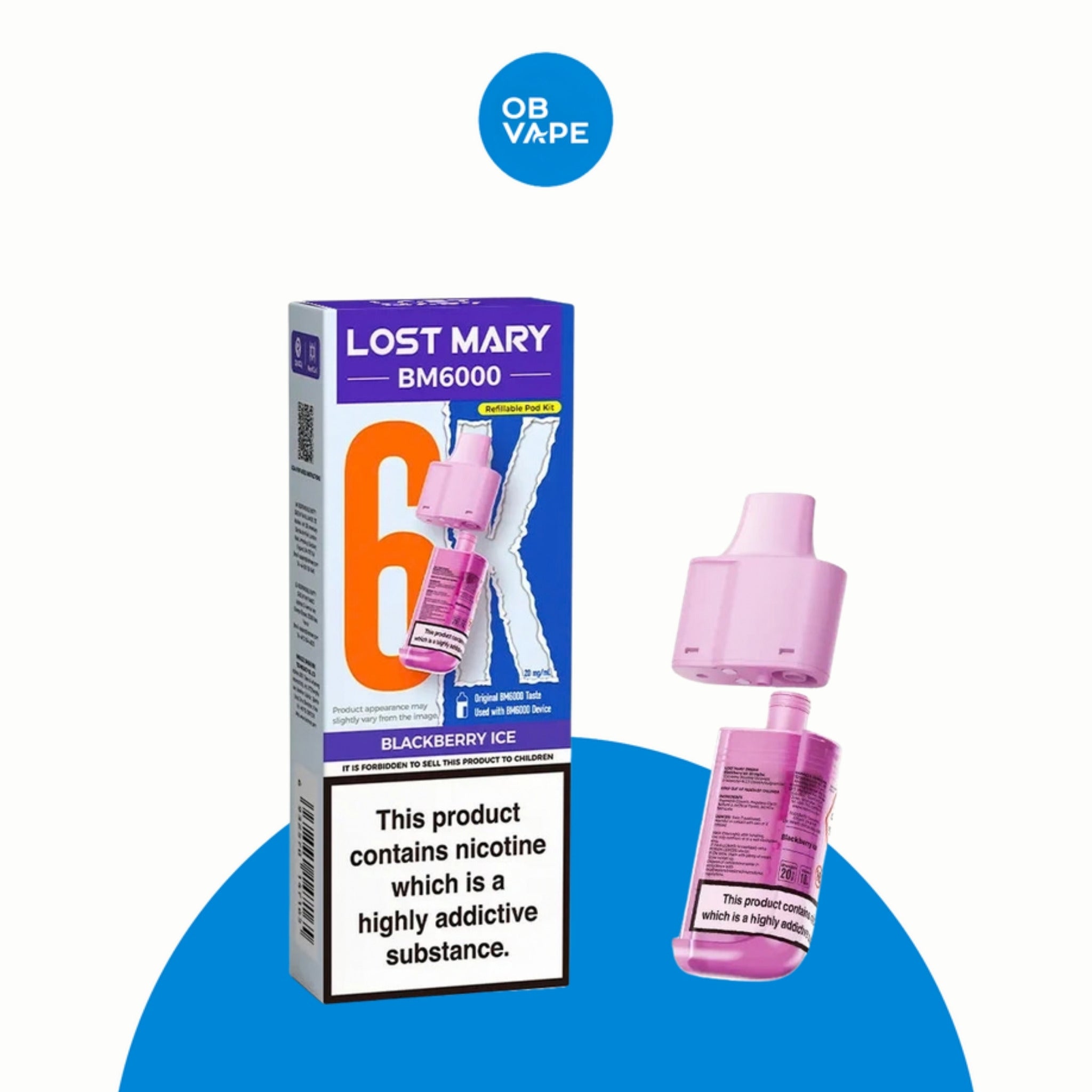 Lost Mary BM6000 Refill Pods Blackberry Ice