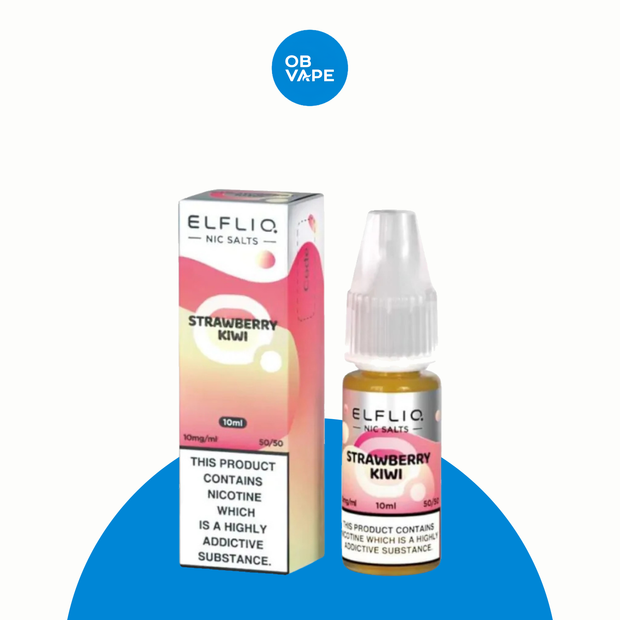 Strawberry Kiwi - Elfliq Elf Bar Salt – All strengths: 10mg Salt, 20mg Salt approved OB Vape Batch 23 product image