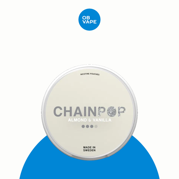 Chainpop Nicotine Pouches – Almond & Vanilla (9mg) – approved OB Vape product image