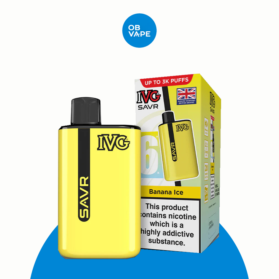 IVG SAVR 3000 Puff Disposable Vape – Banana Ice official approved product image | OB Vape