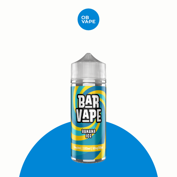 Bar Vape 100ml Shortfill Range – Banana Ice – approved OB Vape product image