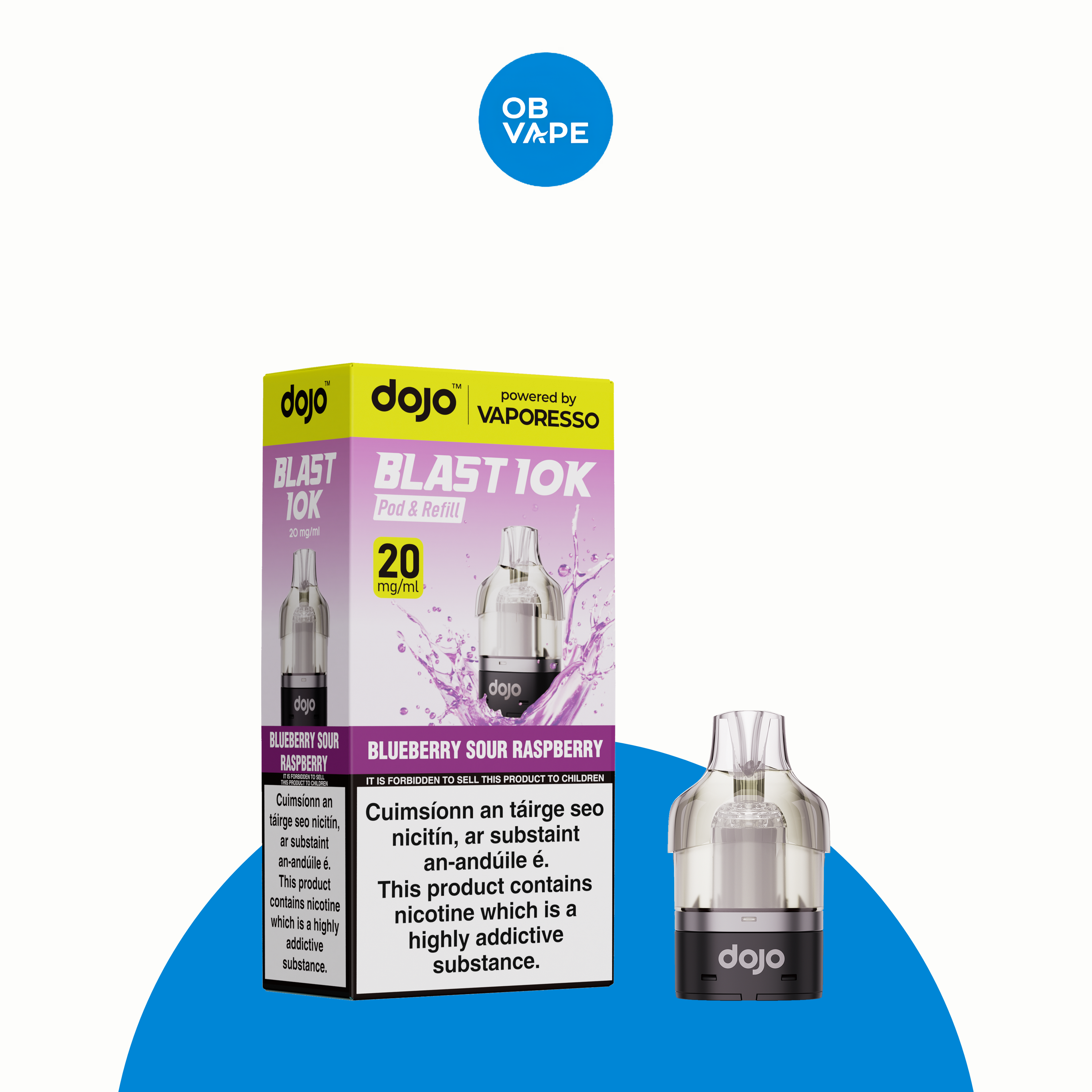 Vaporesso Dojo Blast 10K Refill Pods – Blueberry Sour Raspberry – approved OB Vape product image