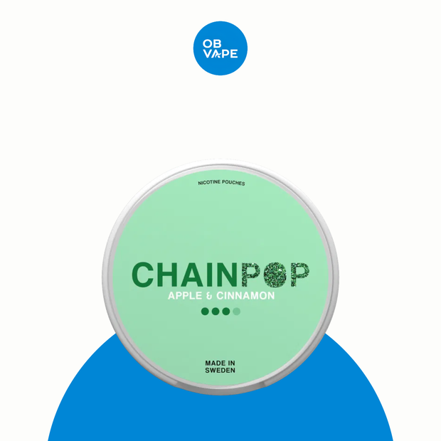 Chainpop Nicotine Pouches – Apple Cinnamon (9mg) – approved OB Vape product image