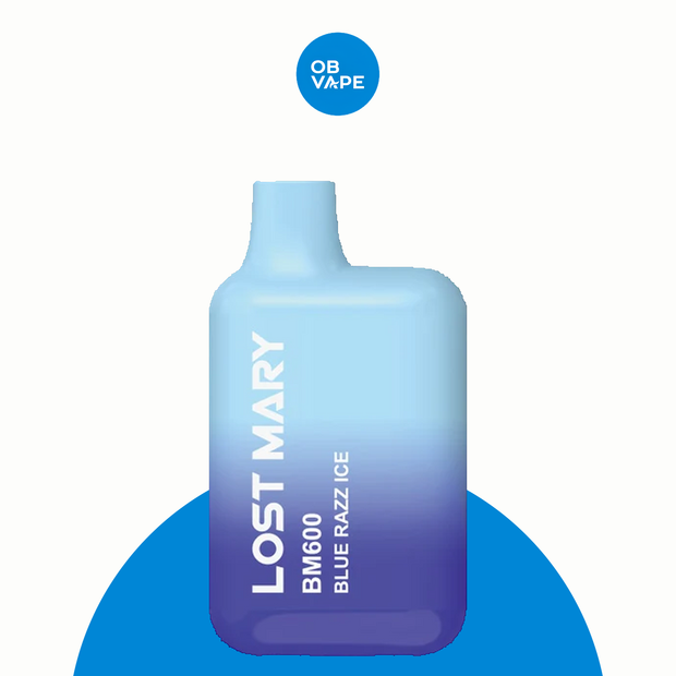 Lost Mary BM600 Disposable Vape (20mg) – Blue Razz Ice official product image | OB Vape