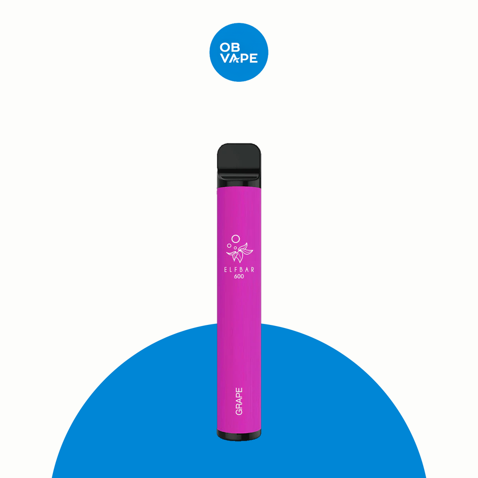 Elfbar 600 Puff Disposable 20MG – Grape – approved OB Vape product image