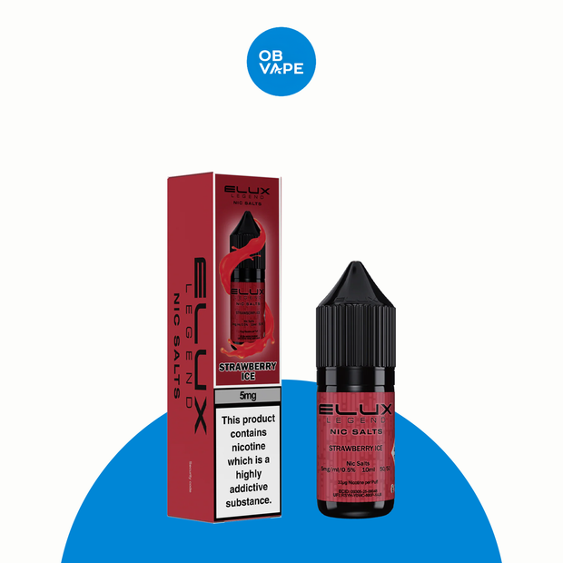 Strawberry Ice - Elux Nic Salts 10ml – All strengths: 5mg Salt, 10mg Salt, 20mg Salt approved OB Vape Batch 23 product image