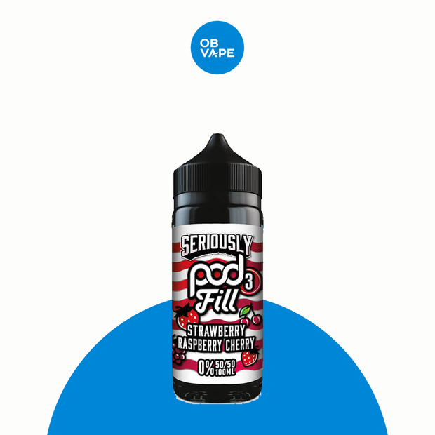Doozy Strawberry Raspberry Cherry 100ml Shortfill – approved OB Vape brand-organised product image