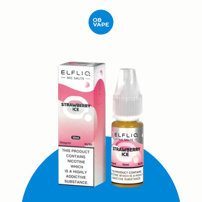 Strawberry Ice - Elfliq Elf Bar Salt – All strengths: 10mg Salt, 20mg Salt approved OB Vape Batch 23 product image