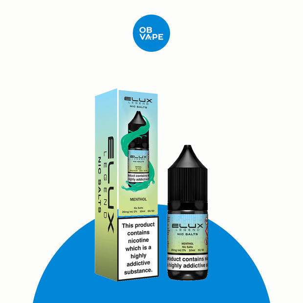 Menthol – Elux Legend Nic Salt 10ml – approved ELUX retail box and bottle product image | OB Vape