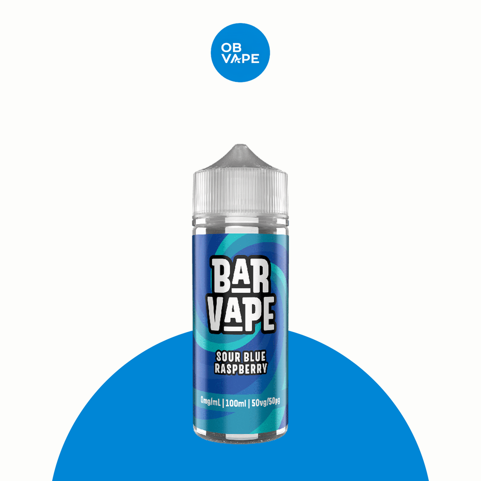 Bar Vape 100ml Shortfill Range – Sour Blue Raspberry – approved OB Vape product image
