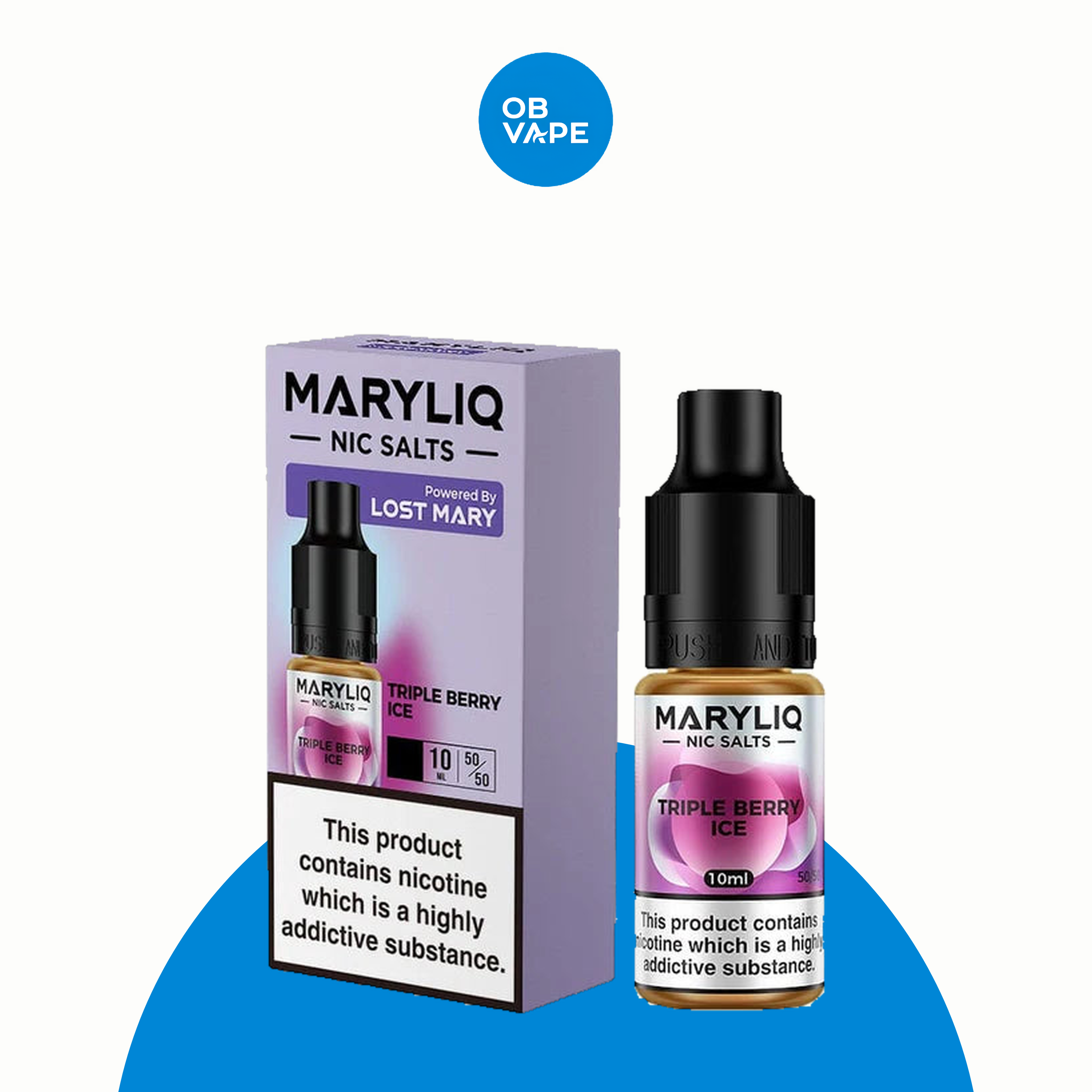 Triple Berry Ice - Maryliq Nic Salt – All strengths: 10mg Salt, 20mg Salt approved OB Vape Batch 22 product image