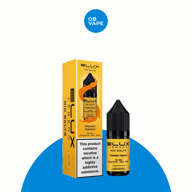Straight Tobacco – Elux Legend Nic Salt 10ml – All strengths: 5mg, 10mg, 20mg approved OB Vape Batch 23 product image
