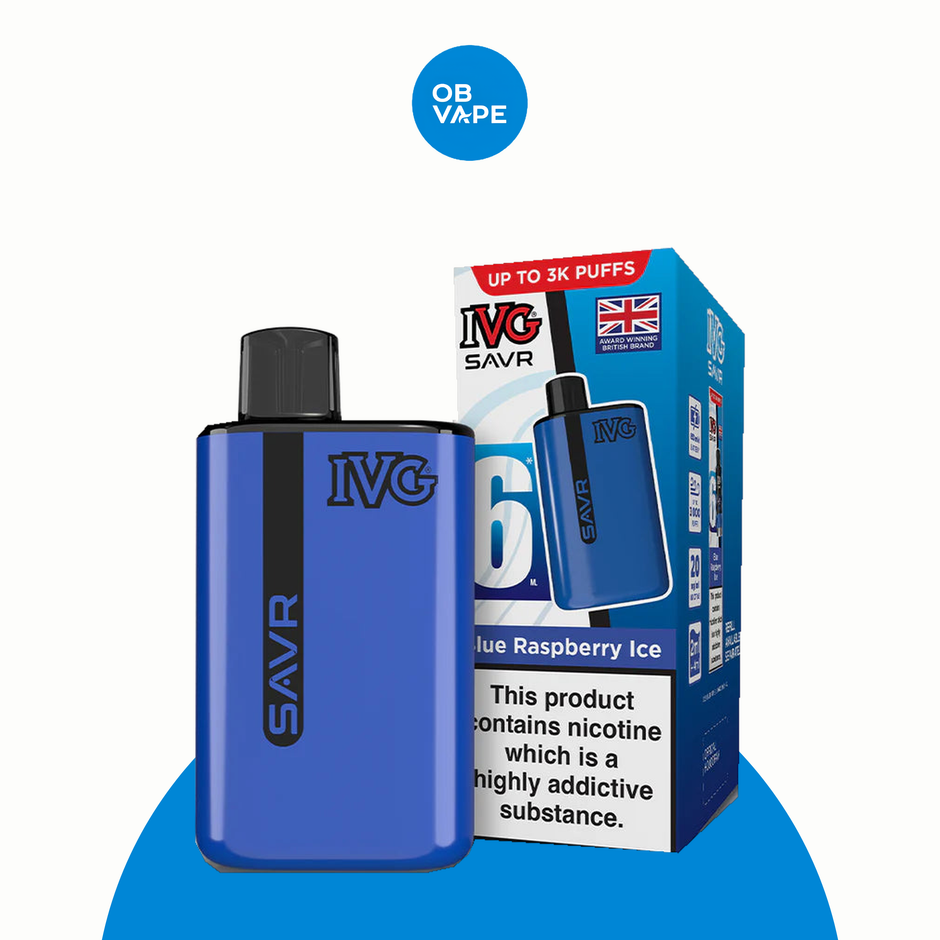 IVG SAVR 3000 Puff Disposable Vape – Blue Raspberry Ice official approved product image | OB Vape