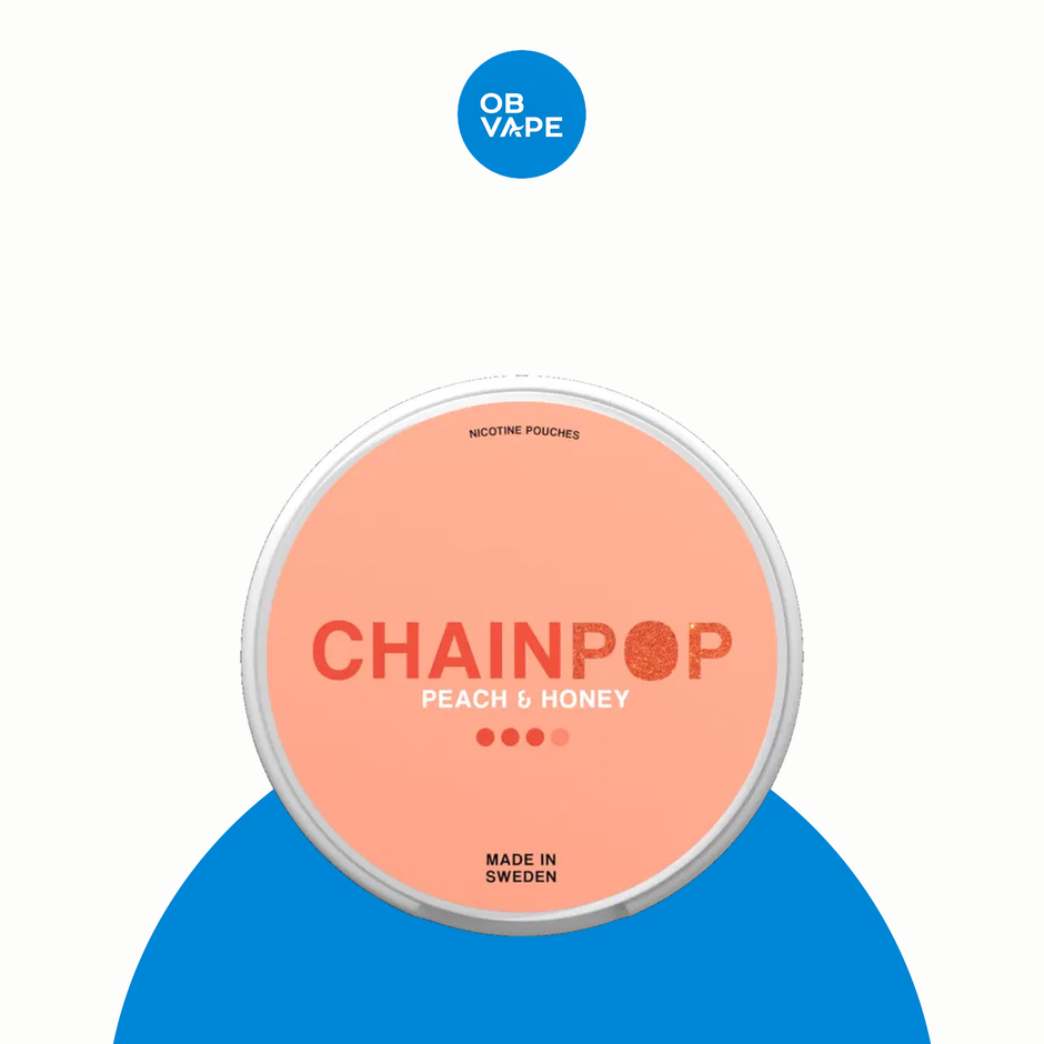 Chainpop Nicotine Pouches – Peach Honey (9mg) – approved OB Vape product image