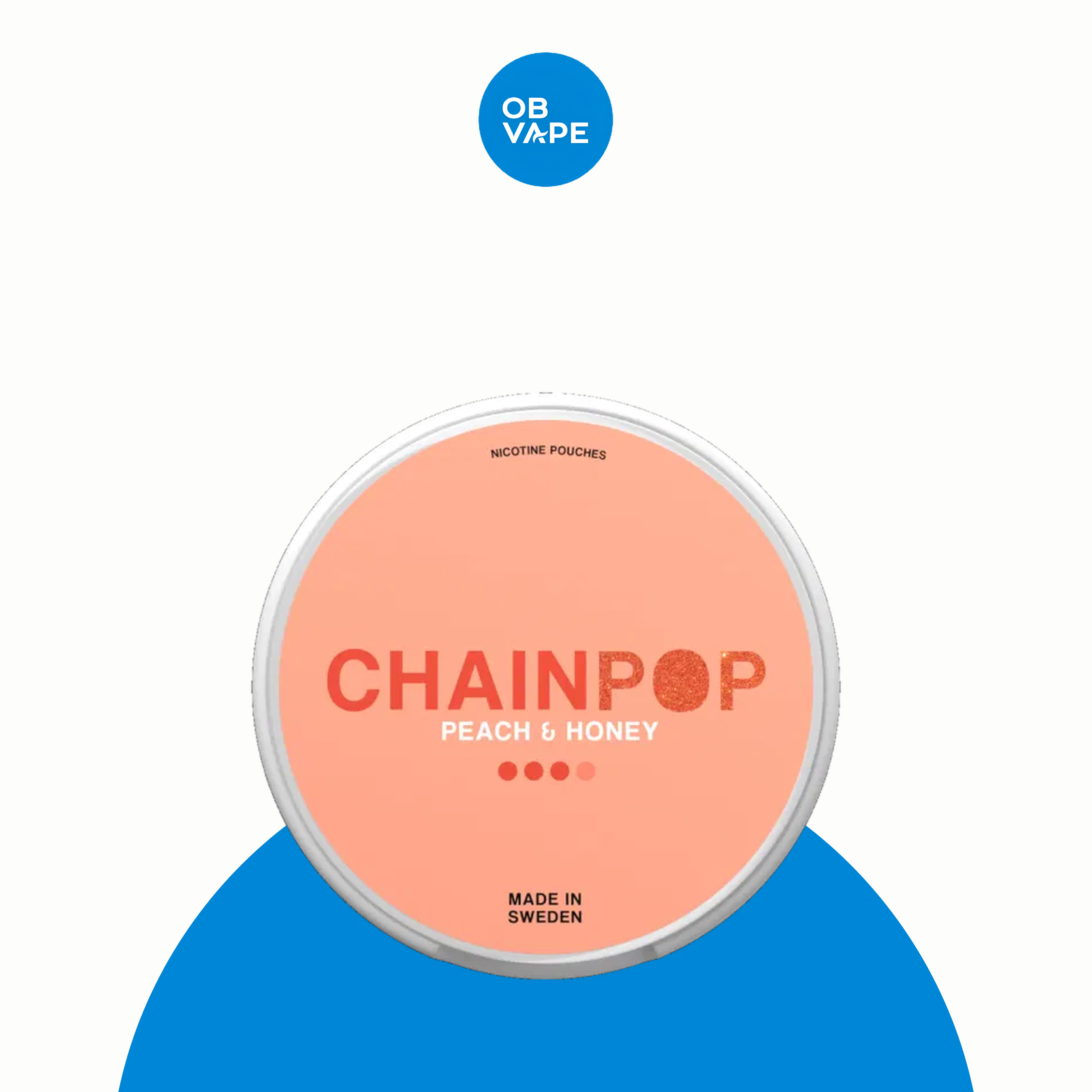 Chainpop Nicotine Pouches – Peach Honey (9mg) – approved OB Vape product image