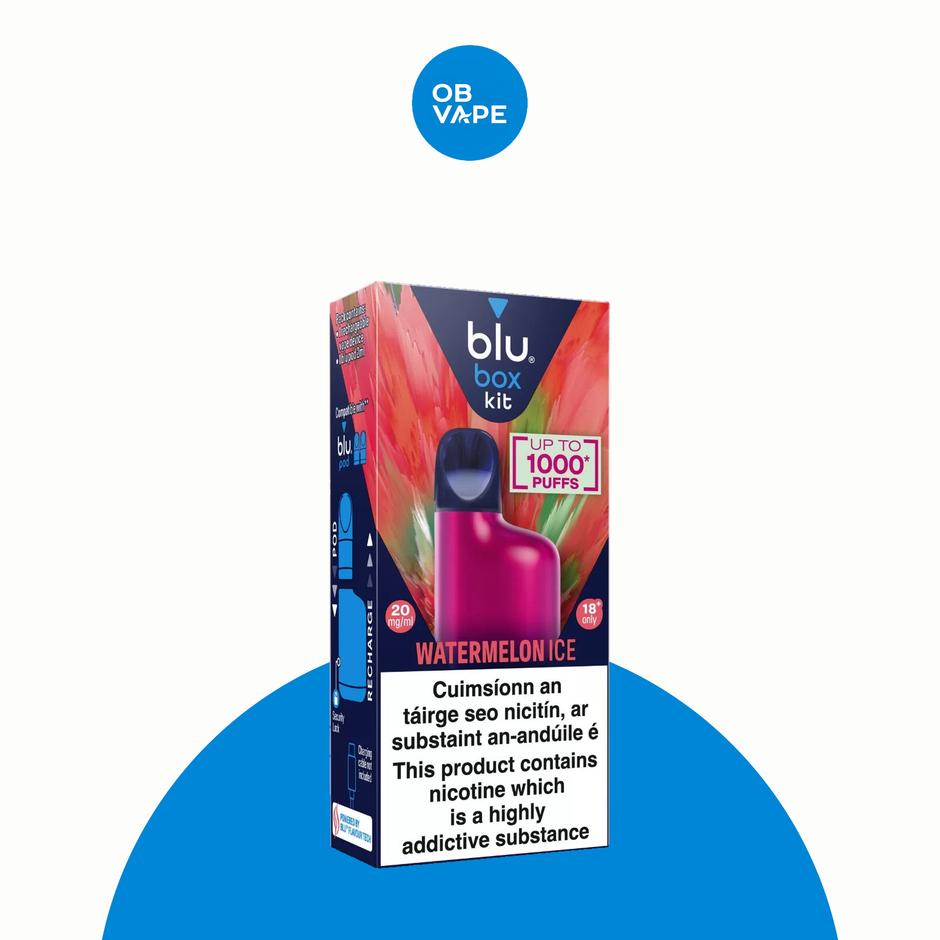 blu Box Rechargeable Disposable Vape – Watermelon Ice – approved OB Vape product image