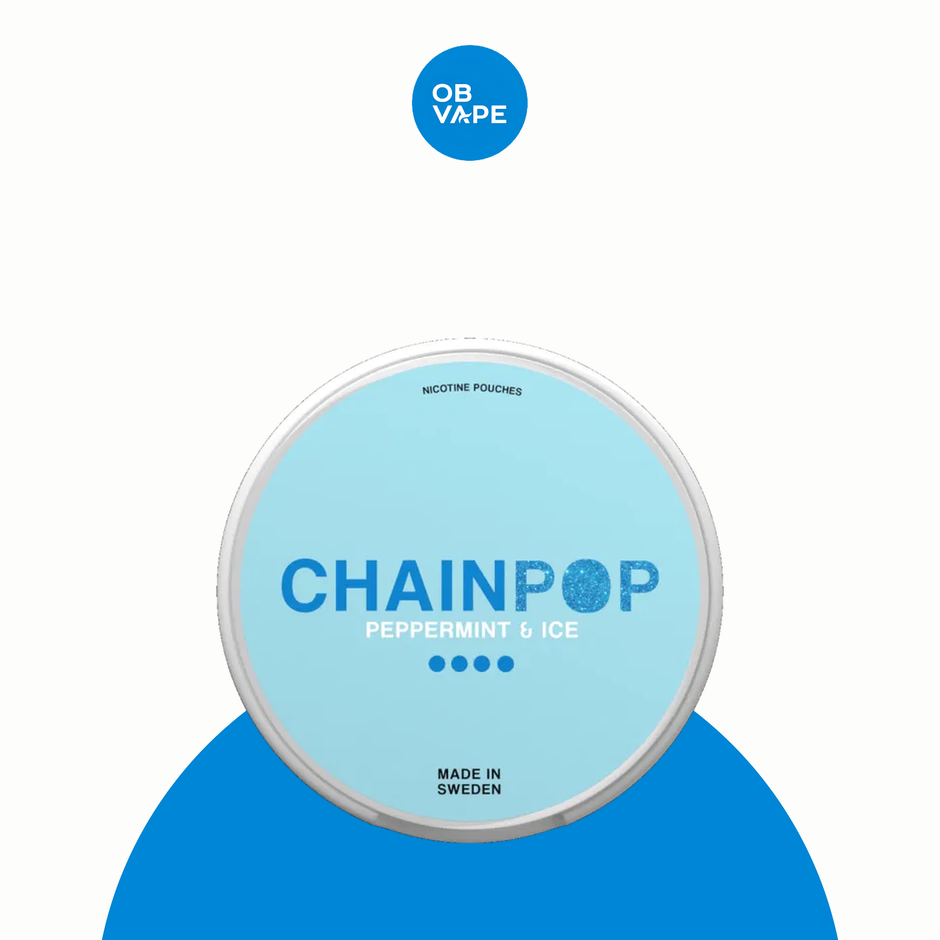 Chainpop Nicotine Pouches – Peppermint & Ice (11.4mg) – approved OB Vape product image