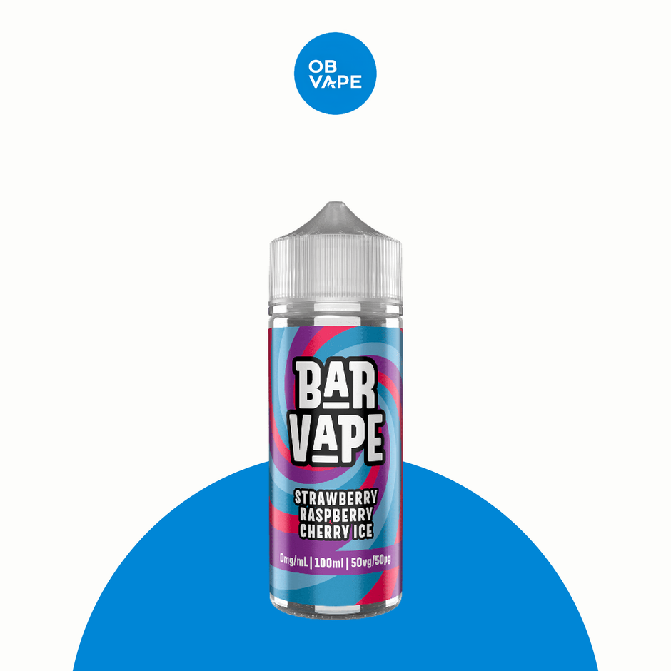 Bar Vape 100ml Shortfill Range – Strawberry Raspberry Cherry Ice – approved OB Vape product image