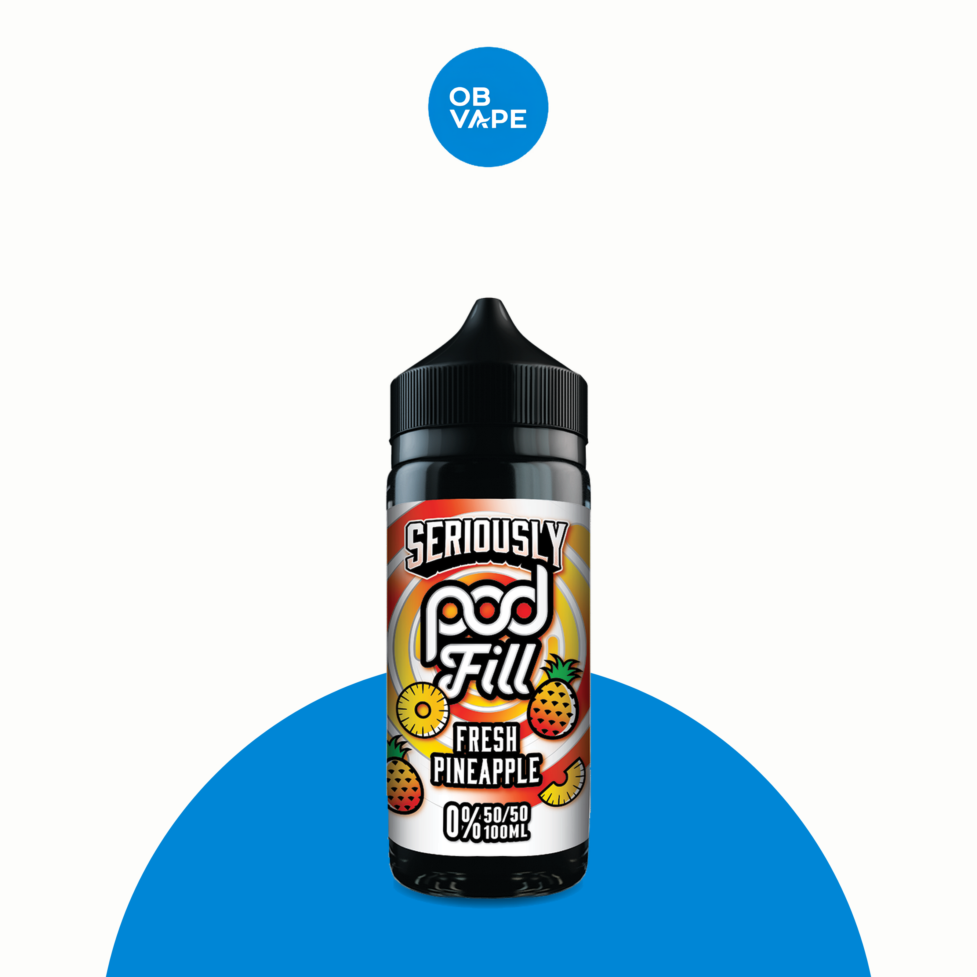 Doozy Fresh Pineapple 100ml Shortfill – approved OB Vape brand-organised product image