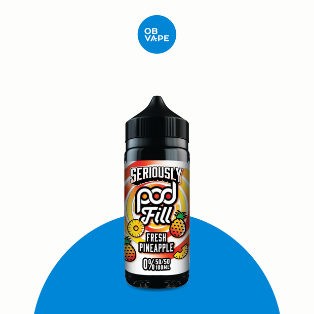 Doozy Fresh Pineapple 100ml Shortfill – approved OB Vape brand-organised product image