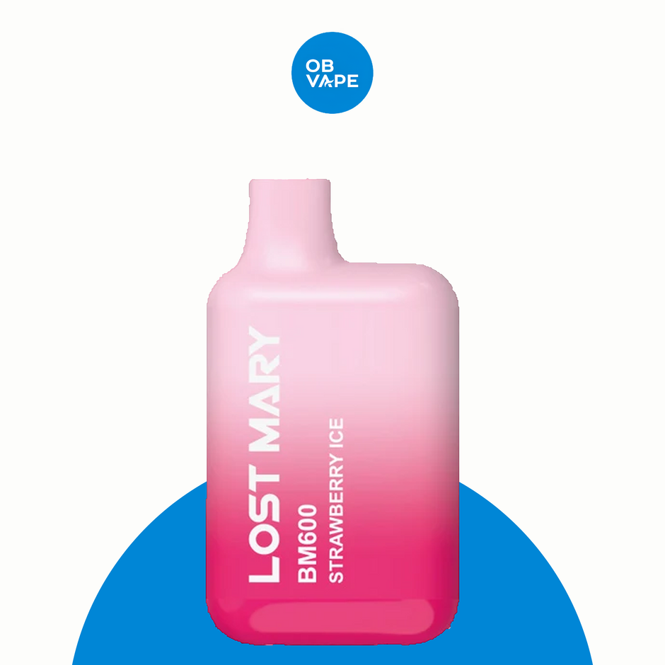 Lost Mary BM600 Disposable Vape (20mg) – Strawberry Ice official product image | OB Vape