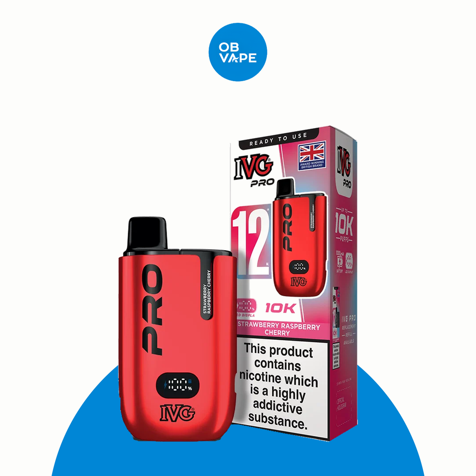 IVG Pro 10K Prefilled Pod Kit – Strawberry Raspberry Cherry approved OB Vape product image