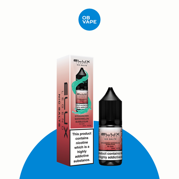 Strawberry Watermelon Bubblegum– Elux Legend Nic Salt 10ml – All strengths: 5mg, 10mg, 20mg approved OB Vape Batch 22 product image
