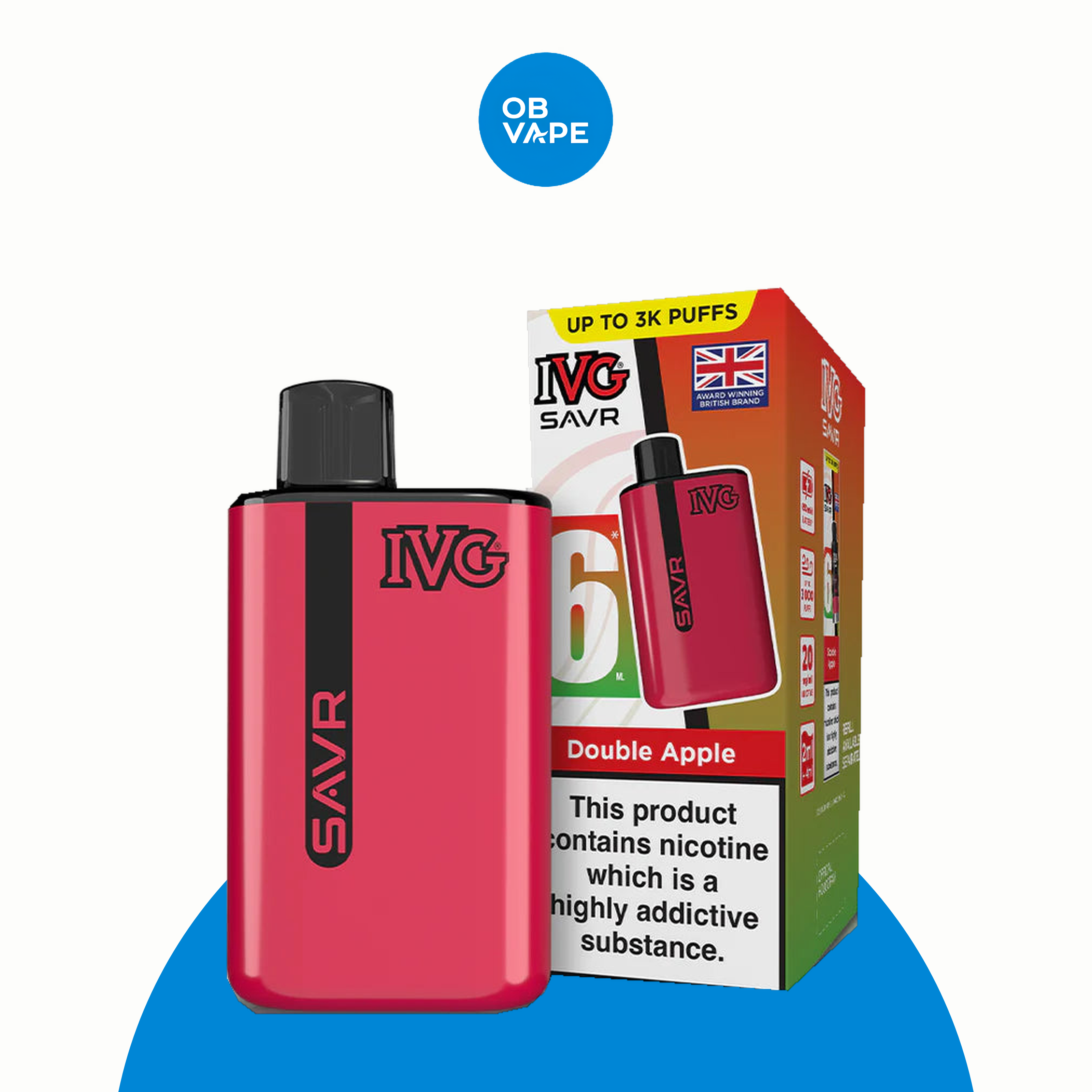 IVG SAVR 3000 Puff Disposable Vape – Double Apple official approved product image | OB Vape