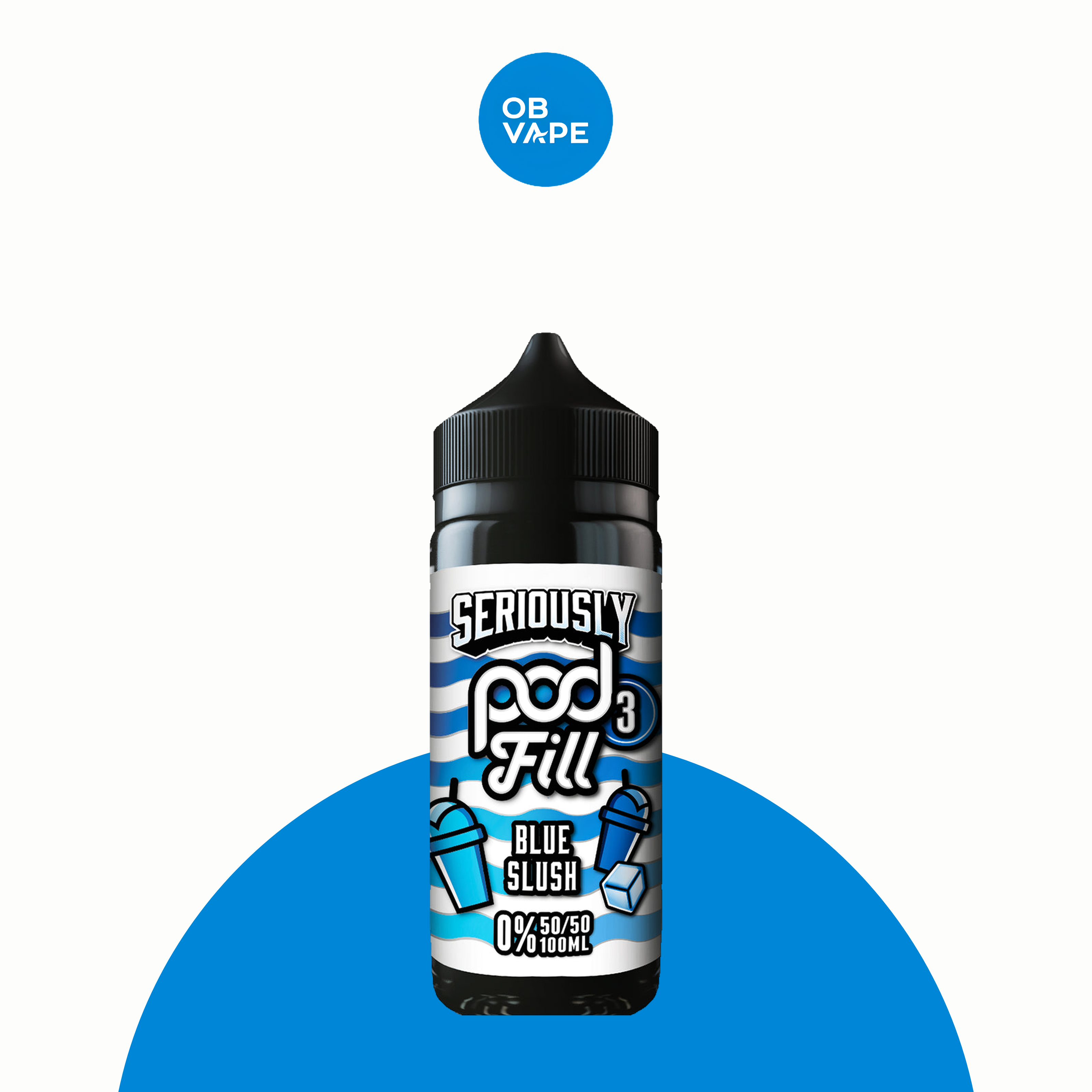 Doozy Blue Slush 100ml Shortfill – approved OB Vape brand-organised product image