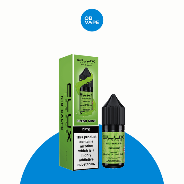 Fresh Mint– Elux Legend Nic Salt 10ml – approved ELUX retail box and bottle product image | OB Vape