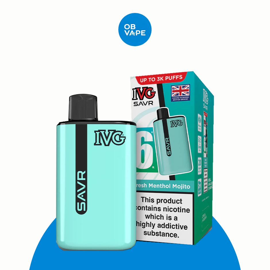 IVG SAVR 3000 Puff Disposable Vape – Fresh Menthol Mojito official approved product image | OB Vape