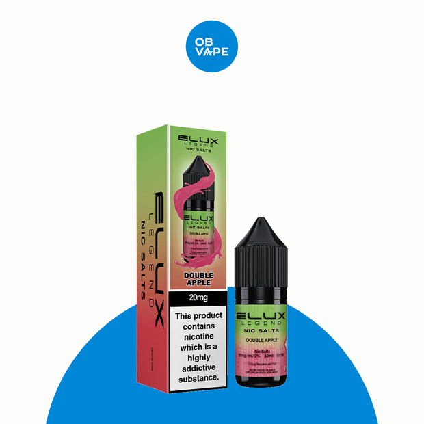 Double Apple– Elux Legend Nic Salt 10ml – approved ELUX retail box and bottle product image | OB Vape