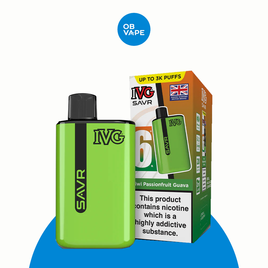 IVG SAVR 3000 Puff Disposable Vape – Kiwi Passionfruit Guava official approved product image | OB Vape