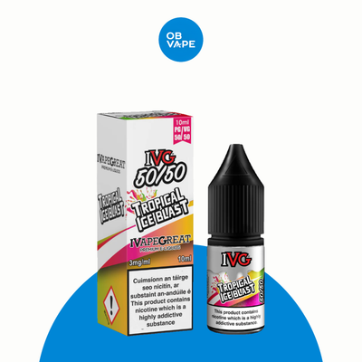 IVG 50/50 - Tropical Ice Blast 10ml – approved OB Vape brand-organised product image