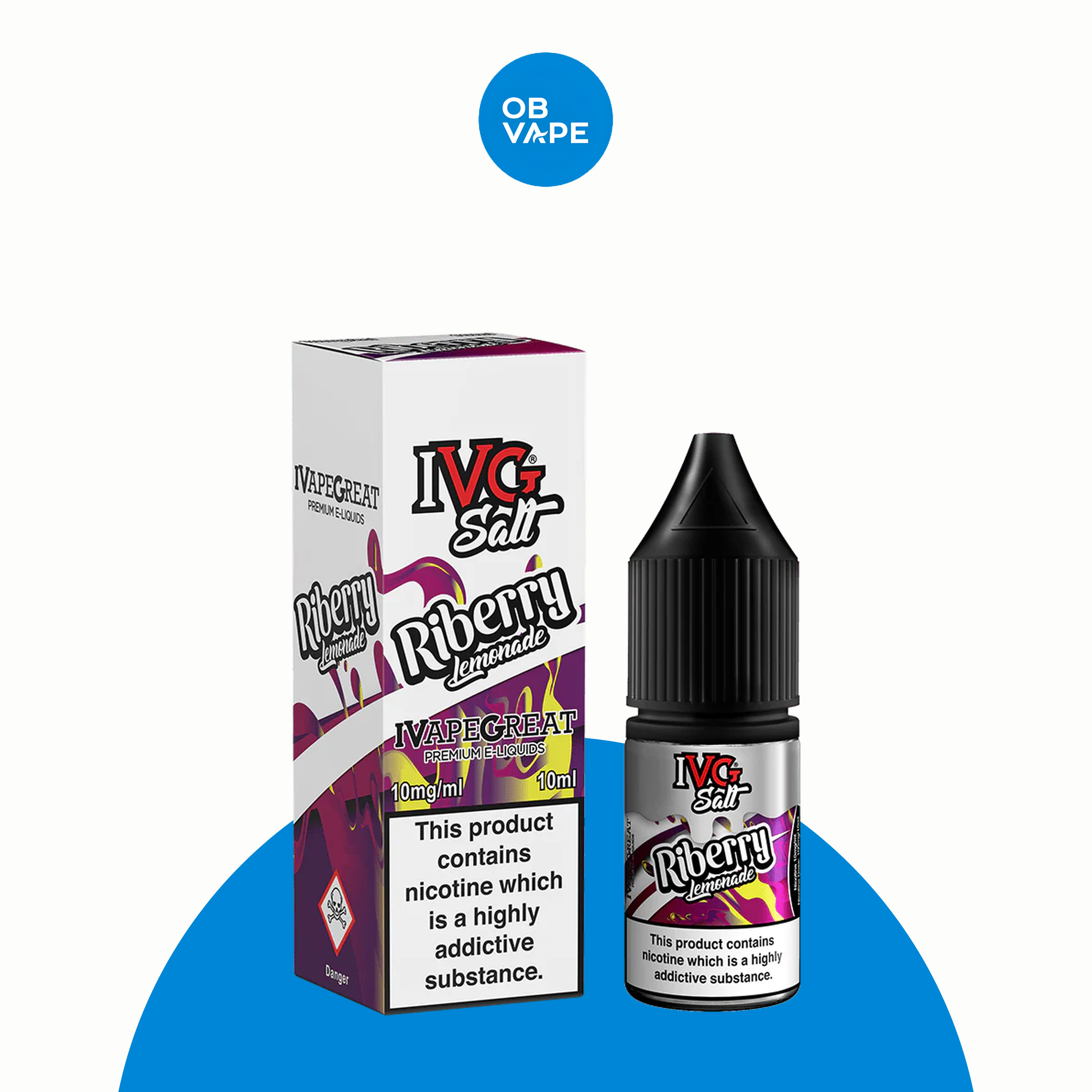 Riberry Lemonade - IVG Nic Salt 10ml – 20mg Salt approved OB Vape Batch 23 product image