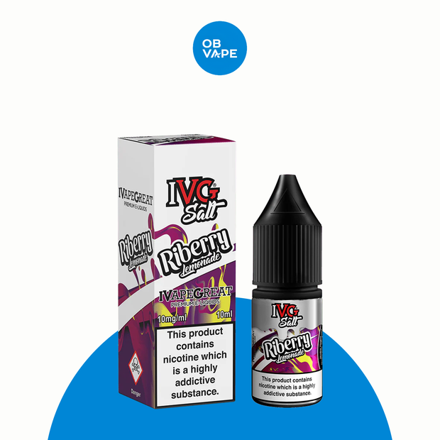 Riberry Lemonade - IVG Nic Salt 10ml – 20mg Salt approved OB Vape Batch 23 product image