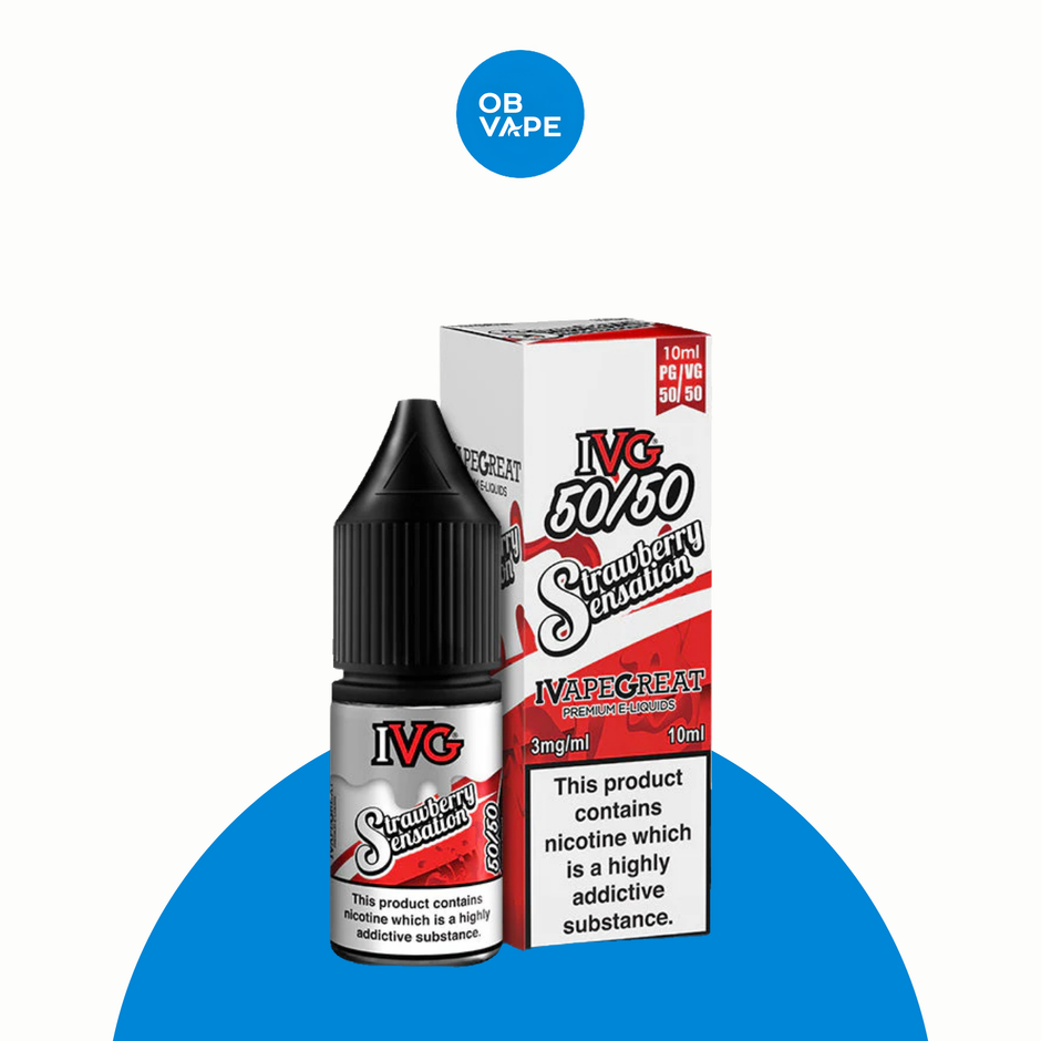 IVG 50/50 - Strawberry Sensation 10ml – approved OB Vape brand-organised product image