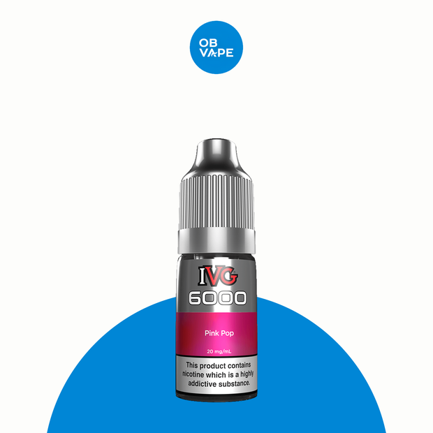 Pink Pop - IVG 6000 Nic Salt – All strengths: 10mg Salt, 20mg Salt approved OB Vape Batch 23 product image