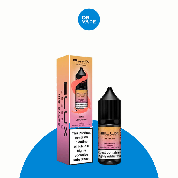 Pink Lemonade– Elux Legend Nic Salt 10ml – All strengths: 5mg, 10mg, 20mg approved OB Vape Batch 23 product image