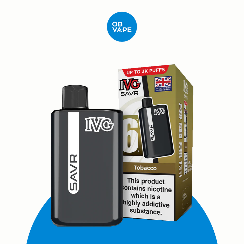 IVG SAVR 3000 Puff Disposable Vape – Tobacco official approved product image | OB Vape