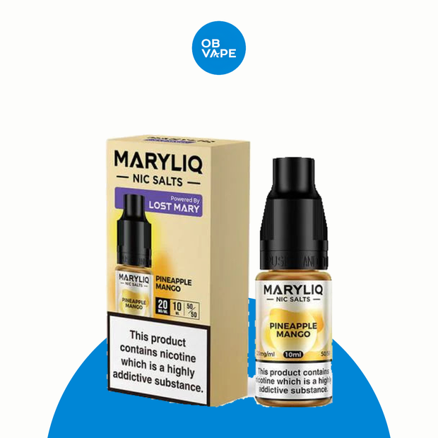 Pineapple Mango - Maryliq Nic Salt – All strengths: 10mg Salt, 20mg Salt approved OB Vape Batch 23 product image