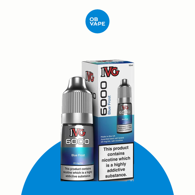 Blue Frost – IVG 6000 Nic Salt 10ml – approved OB Vape brand-organised product image