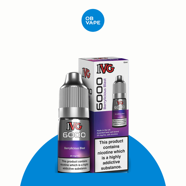 Berrylicious Blast - IVG 6000 Nic Salt – approved OB Vape brand-organised product image