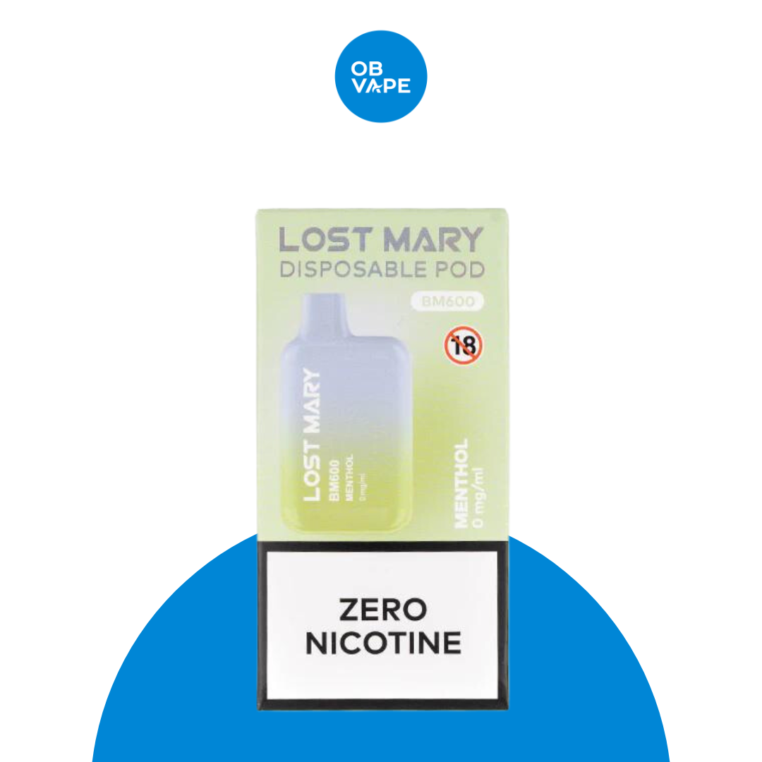 Lost Mary BM600 0% ZERO Nicotine - Disposable Pod Vape (600 Puffs) - OB Vape Shop Ireland | Free Next Day Delivery Over €50 | OB Vape Ireland's Premier Vape Shop | OB Bar Disposable Vape